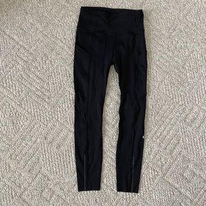 Lululemon running tights with pockets size 4